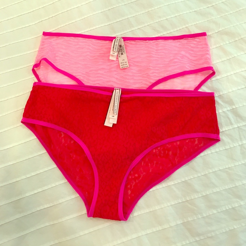 NWT 2 Victoria Secret UltraThin Panties Large Set!