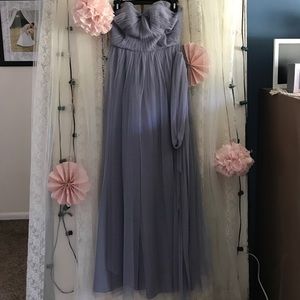 Adrianna Papell, strapless, soft purple gown