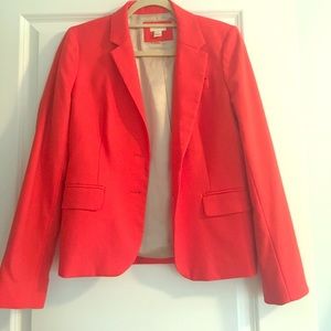 J.Crew coral blazer with unique gold bottons
