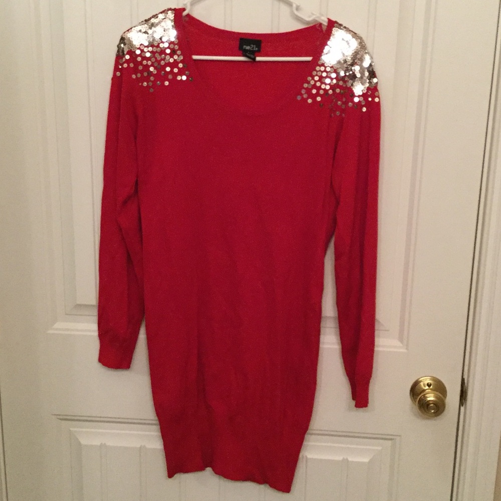 Gorgeous red sweater dress