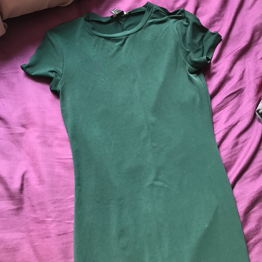 Green long tight dress