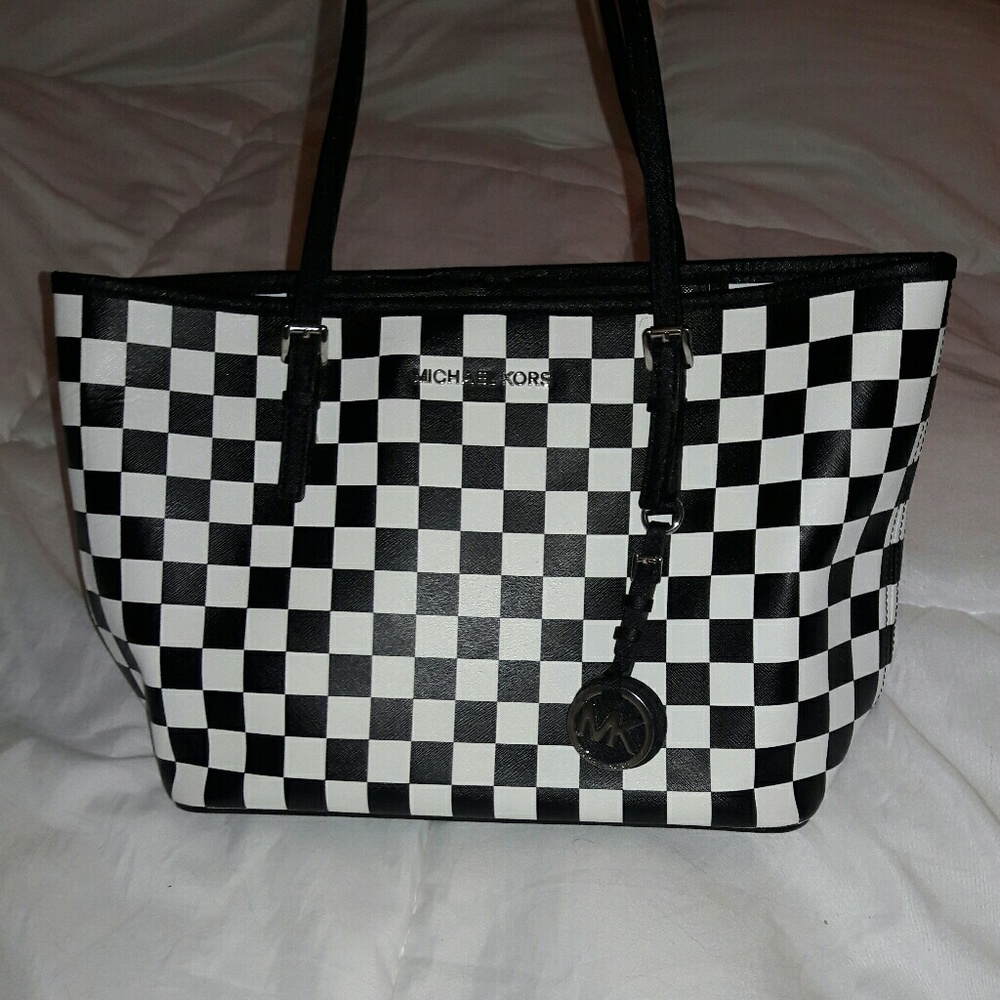 Checkered MK Bag