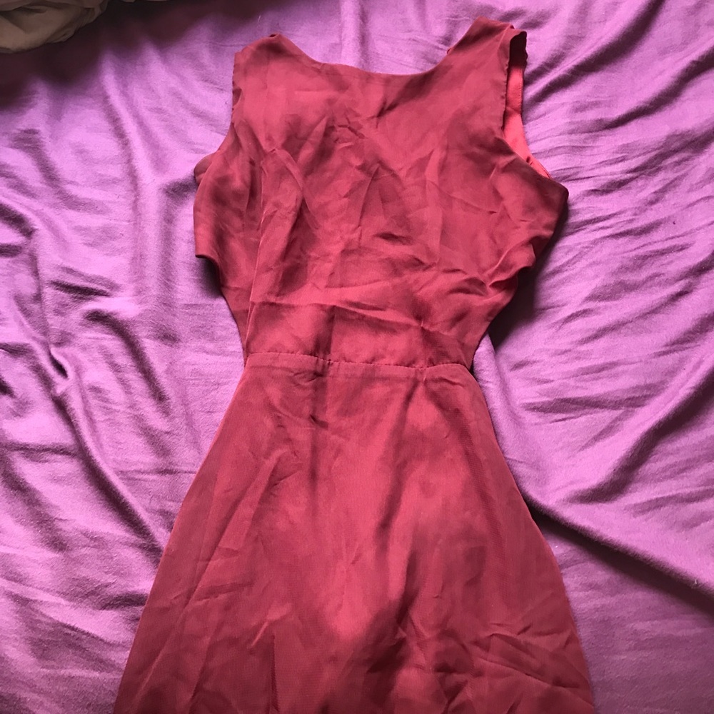 Maroon tobi cut out dress