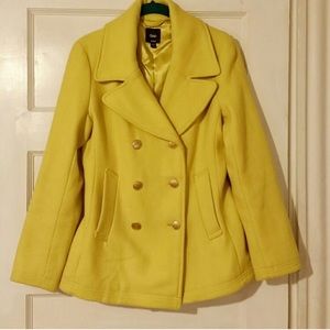 Gap Yellow Pea Coat, size small
