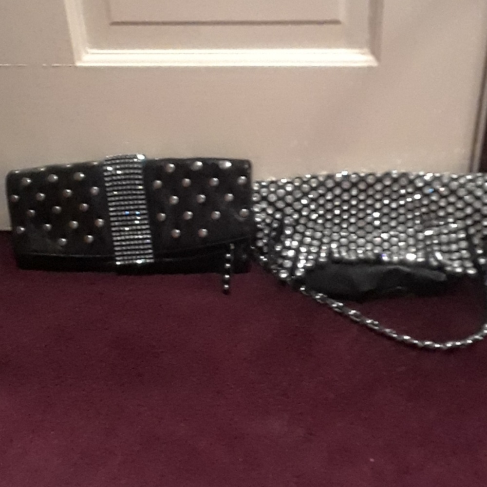Assorted Black and Rhinestone.   Evening bags