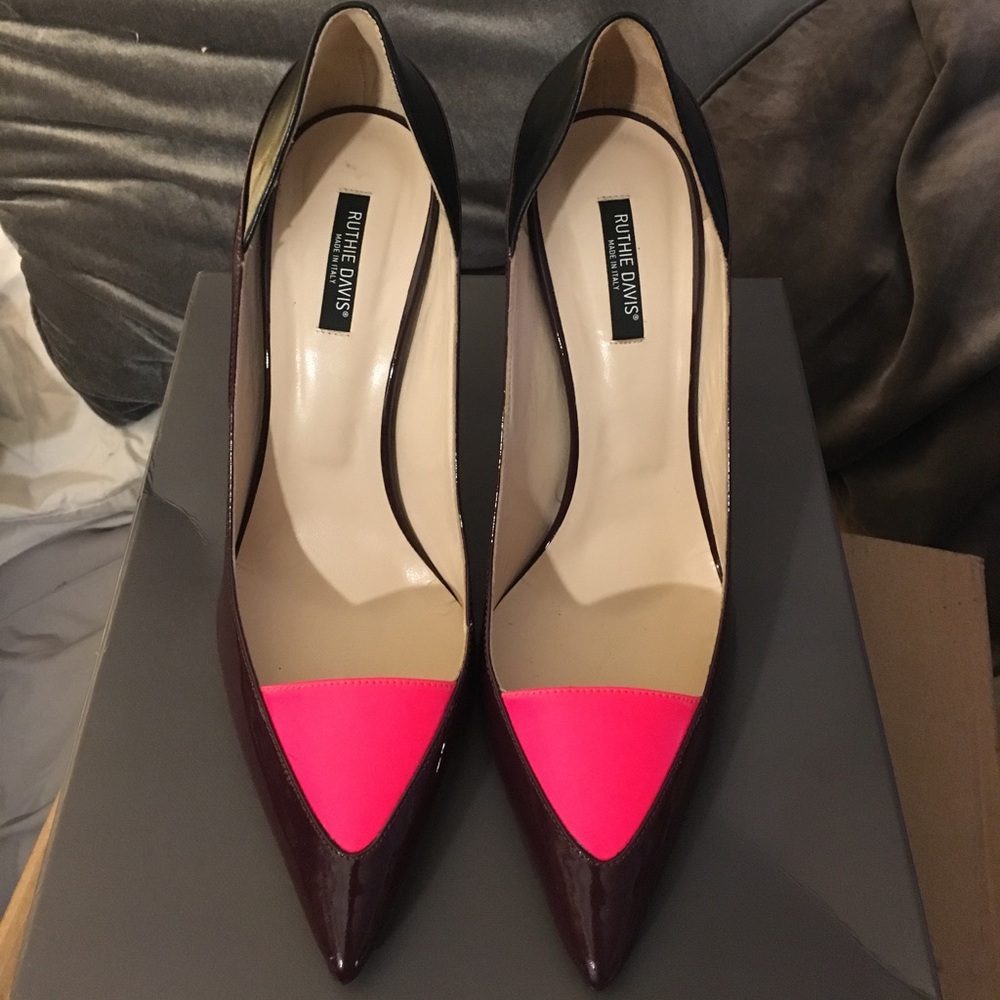 Ruthie Davis  leather pointed-toe pumps