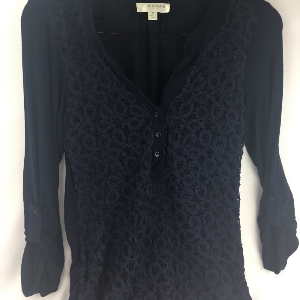 Kenar navy blue blouse