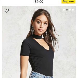 NWT Black Choker T-Shirt