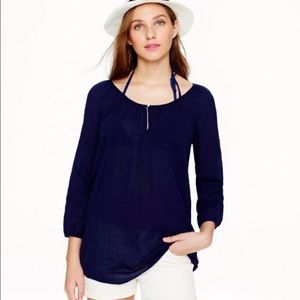 SALE! J. Crew Navy Beach Tunic, SZ L