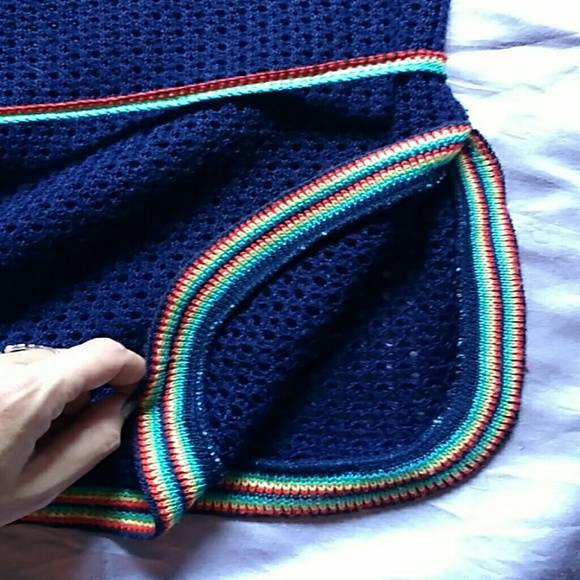 Vintage OOAK Crochet Sweater CoverUp / Festival - Picture 3 of 8