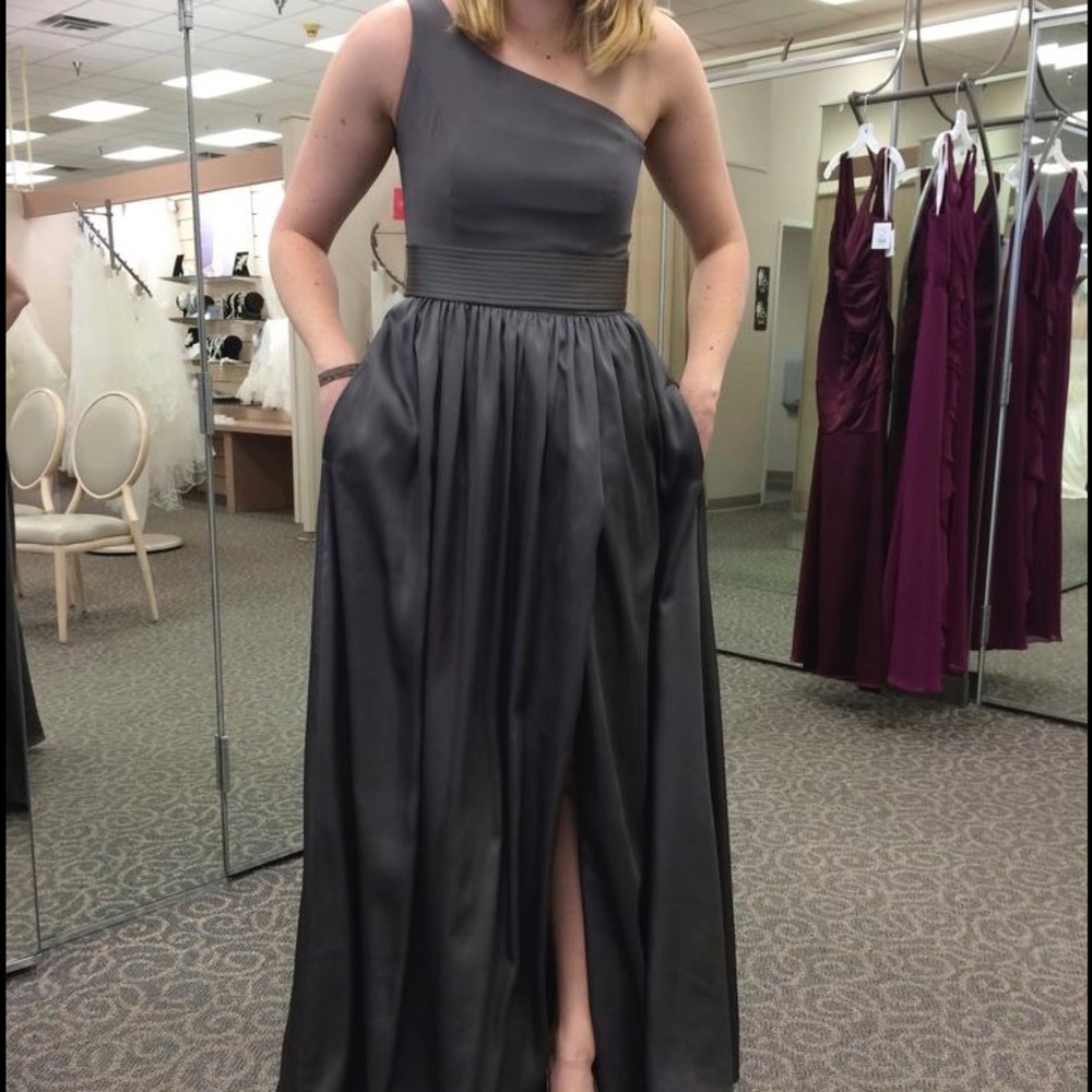 Vera Wang Gray Bridesmaid Dress