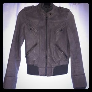 Guess Charcoal Leather Jacket