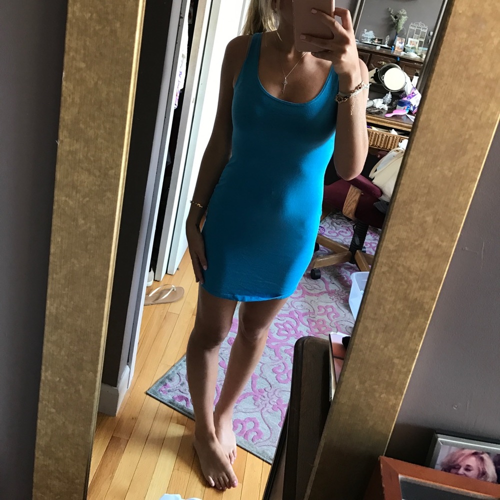 Blue tank top dress