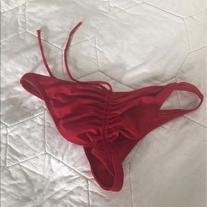 Red Quintsoul scrunch bikini bottoms
