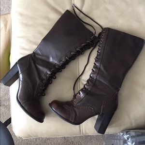 Mudd knee high boots with heel