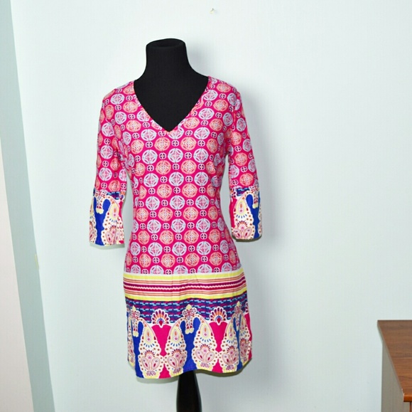 Dresses & Skirts - Super Cute Pink and Blue Print Dress