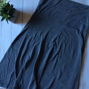 Gray fold over skirt