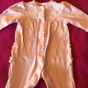 Sweet baby girl footie pajamas