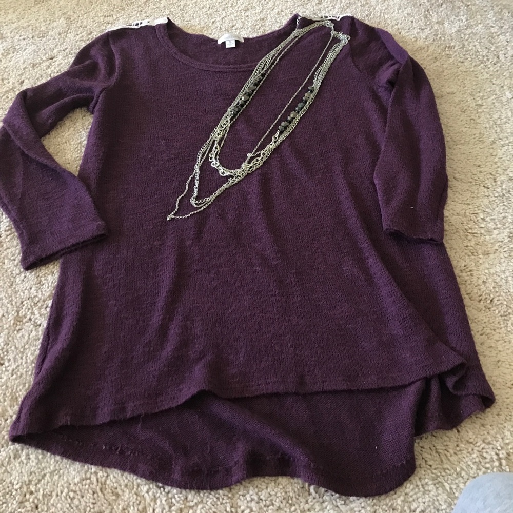 Purple sweater top