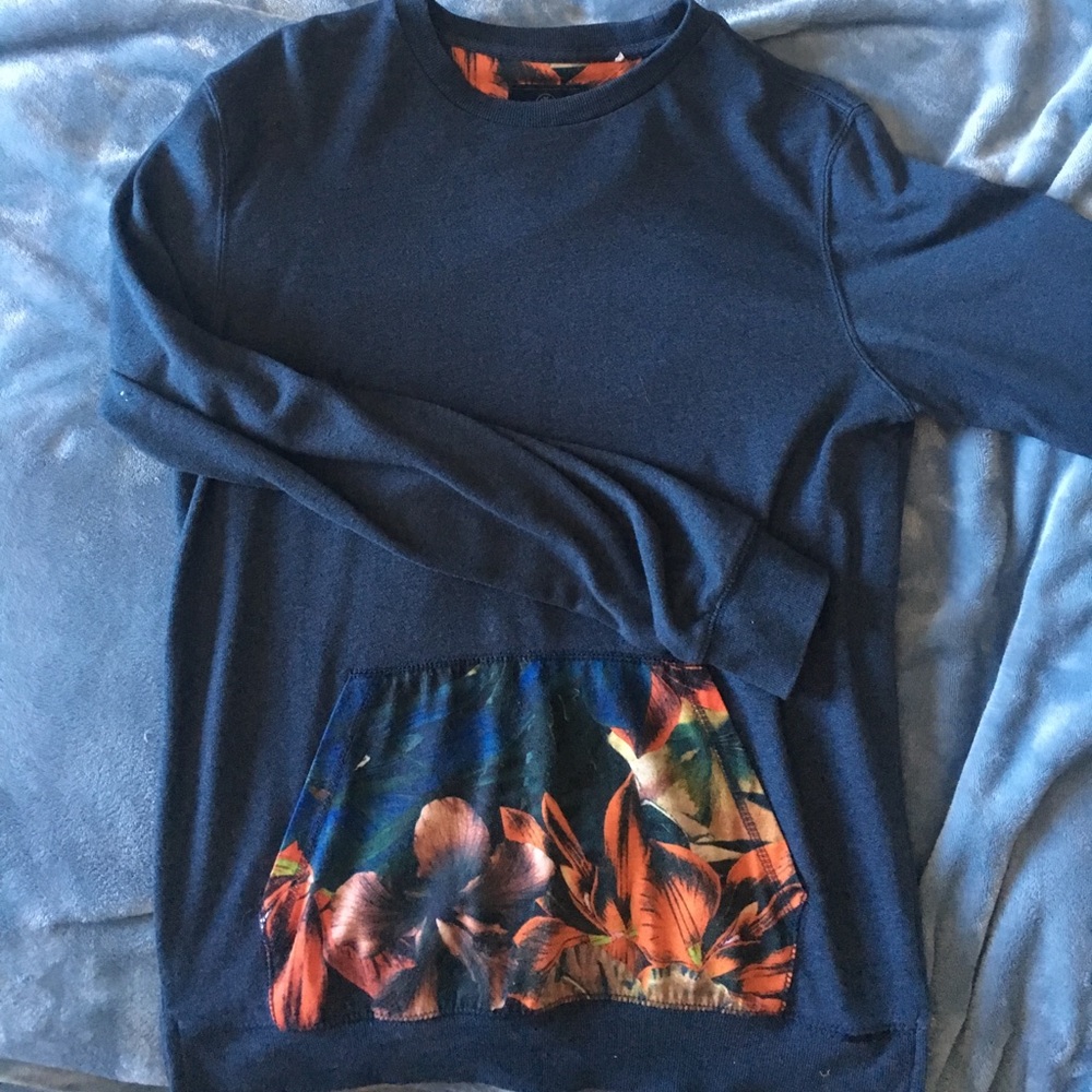 On The Byas Blue Tropical Long Sleeve Shirt