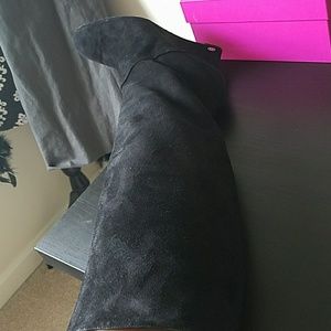 Gucci Black Suede Wedge Boots AUTHENTIC