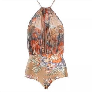 Floral boho bathing suit  summer one piece