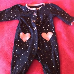 Heart patterned footies