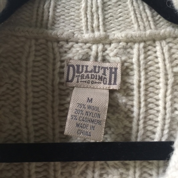 ❌SOLD❌DULUTH TRADING CO Fishermen Sweater Cable - Picture 5 of 5