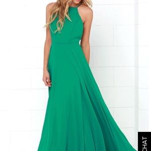 Lulu's Mythical Kind of Love - Green Maxi dress