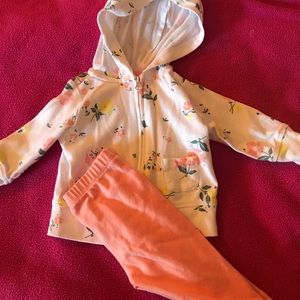 Baby girl sweatsuit outfit