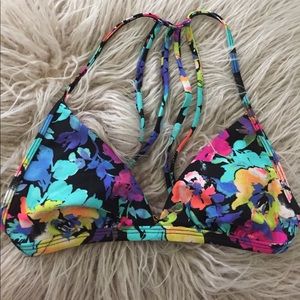 Floral bikini top