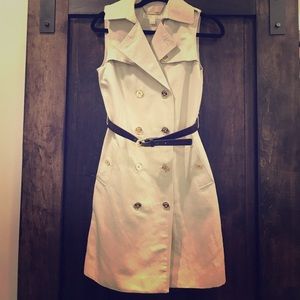 Michael Kors trench style belted dress