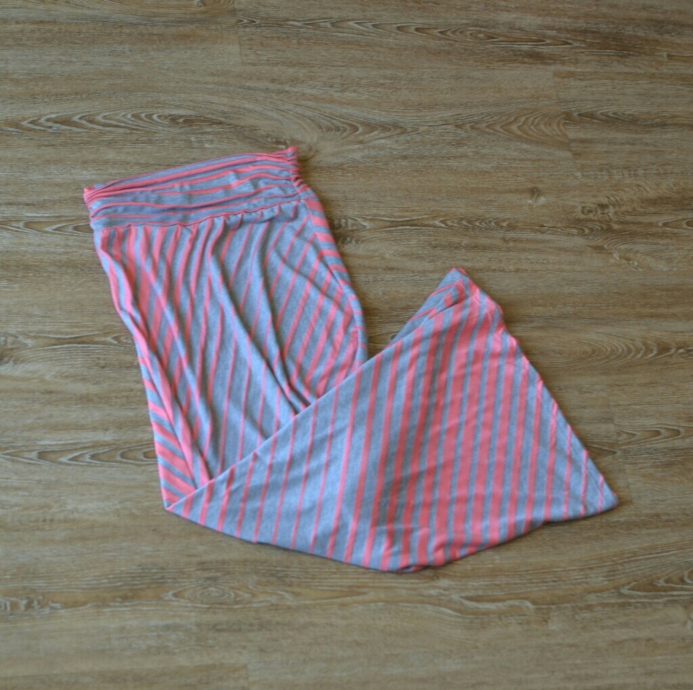 Pink/Grey Maxi Skirt