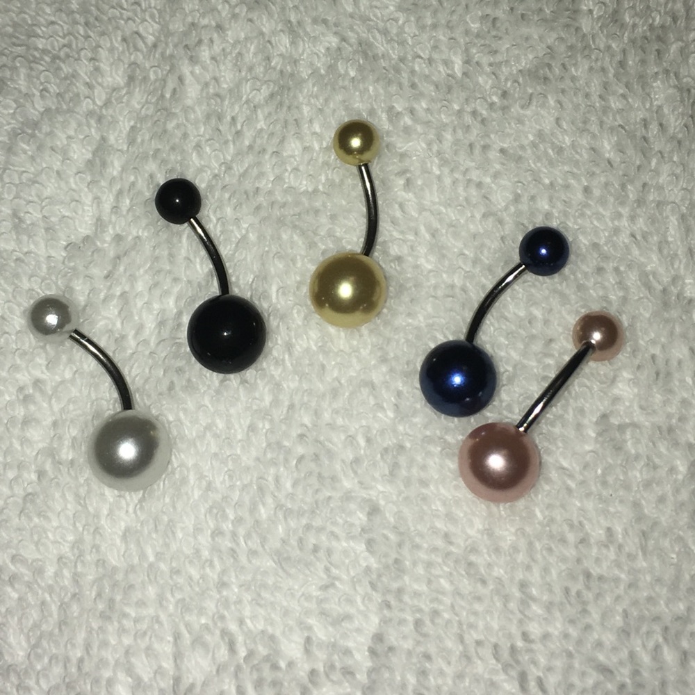 Lot of 5 pearly belly rings