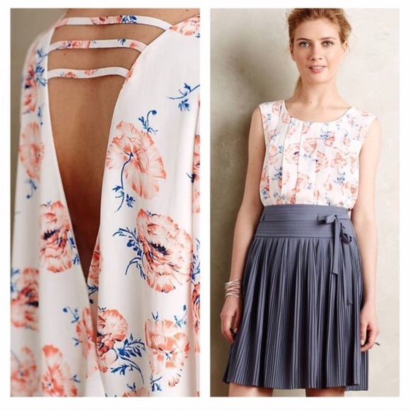 Anthropologie Pleated Petals Top - Picture 1 of 6