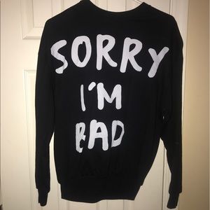 Zara's Sorry I'm Bad Sweater