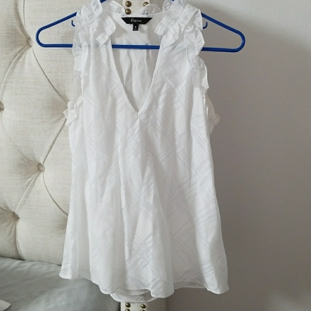 Express sleeveless shirt..racer style cut.