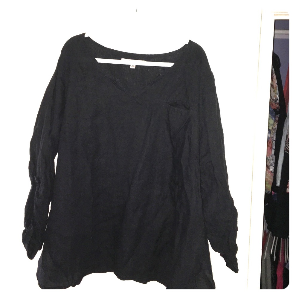 Loose 100% Linen Top