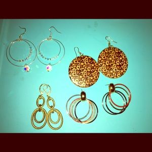 Earrings will sell together or separately.