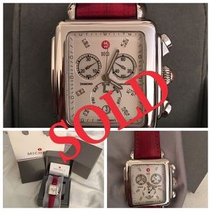 NEW Authentic Michele 20mm Deco Diamond Dial Watch