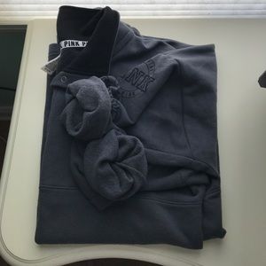 Pink (Gray) Button up Sweater