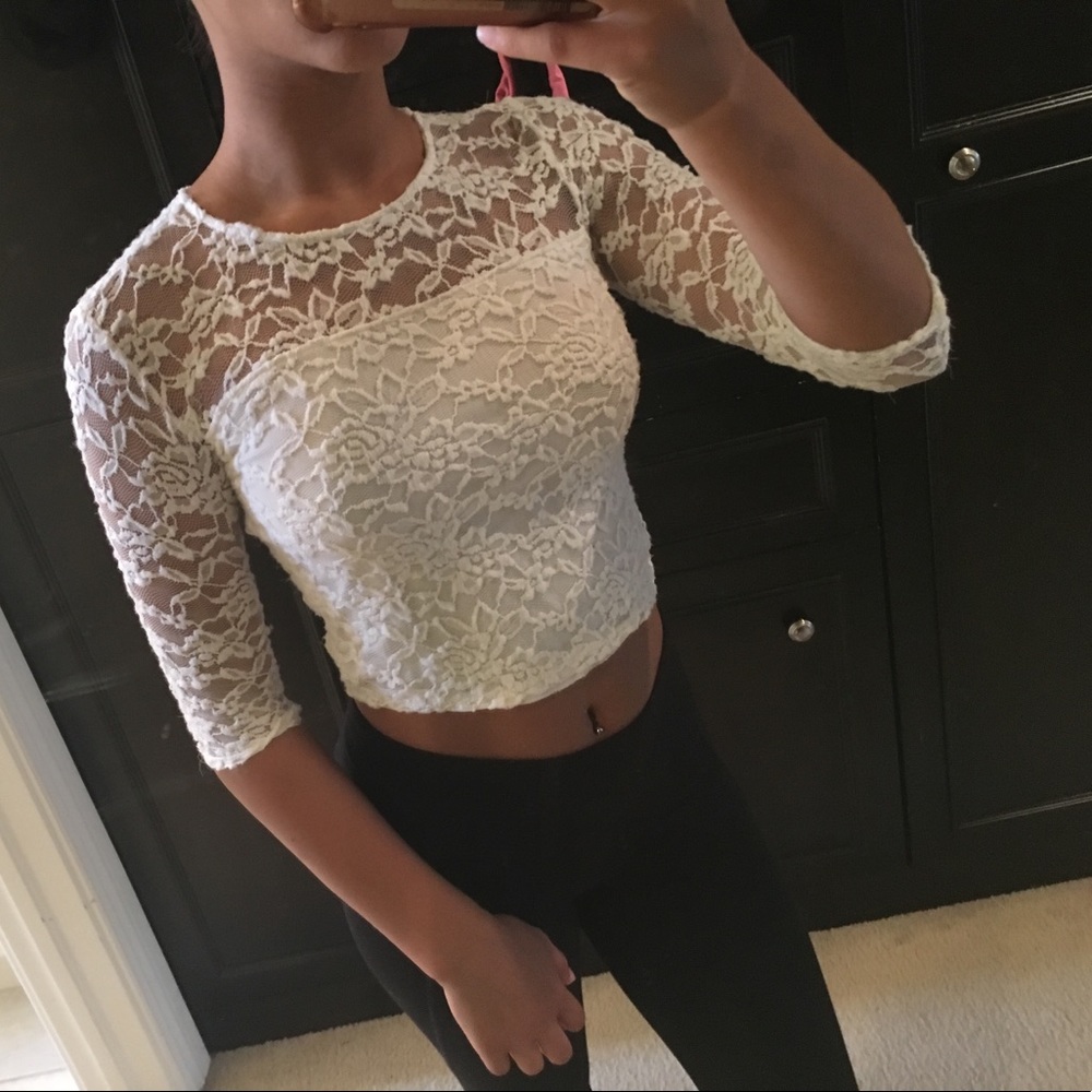 White lace top