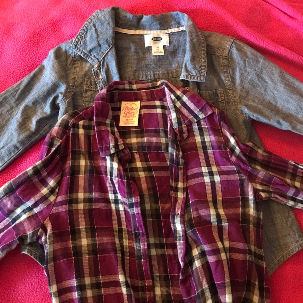 Lots of button down shirts