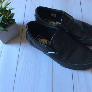 Black opening ceremony x vans slip on shoe