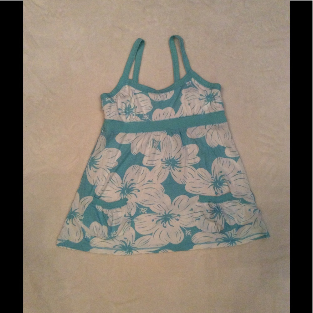 Tank Top with Hibiscus Flowers