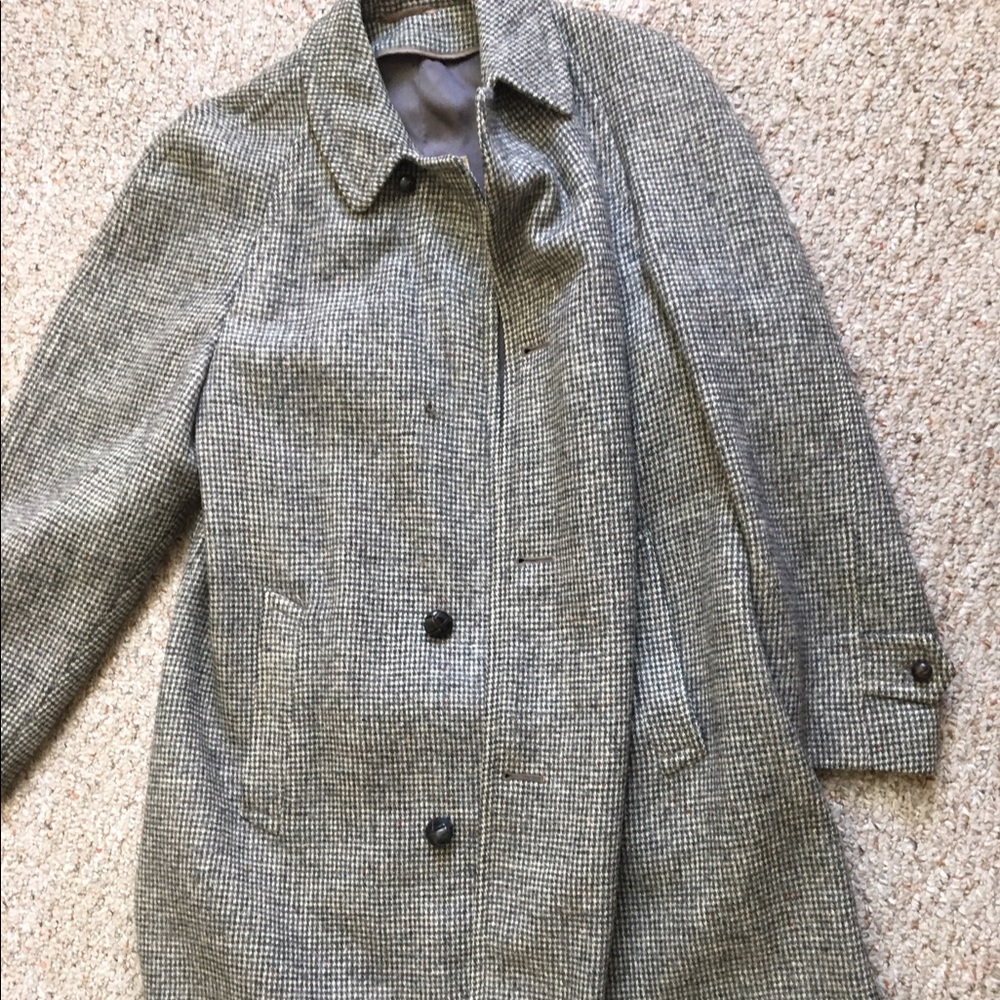 Men's Vintage 1950's Harris Tweed Wool Overcoat