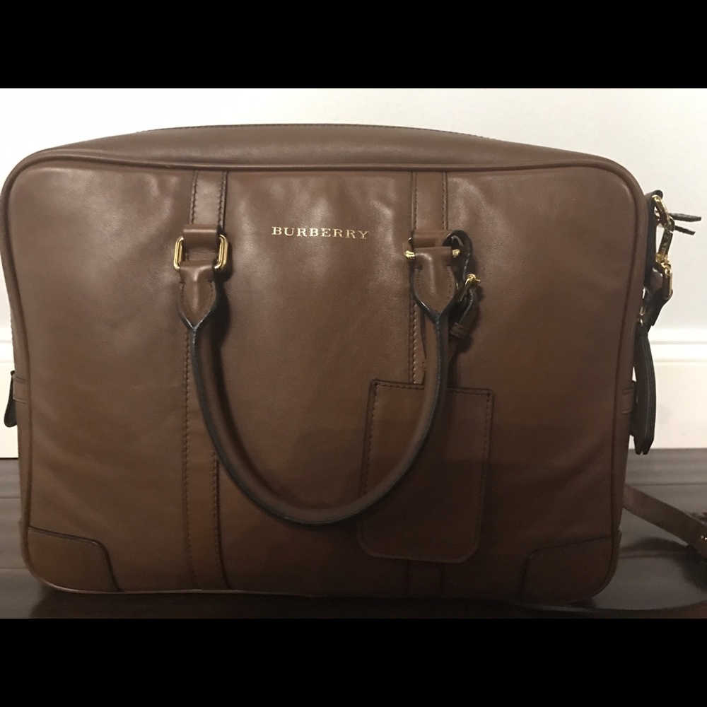 Burberry leather briefcase