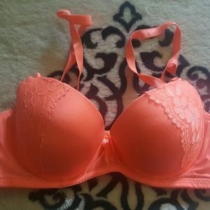 Lace Bright Orange Bra