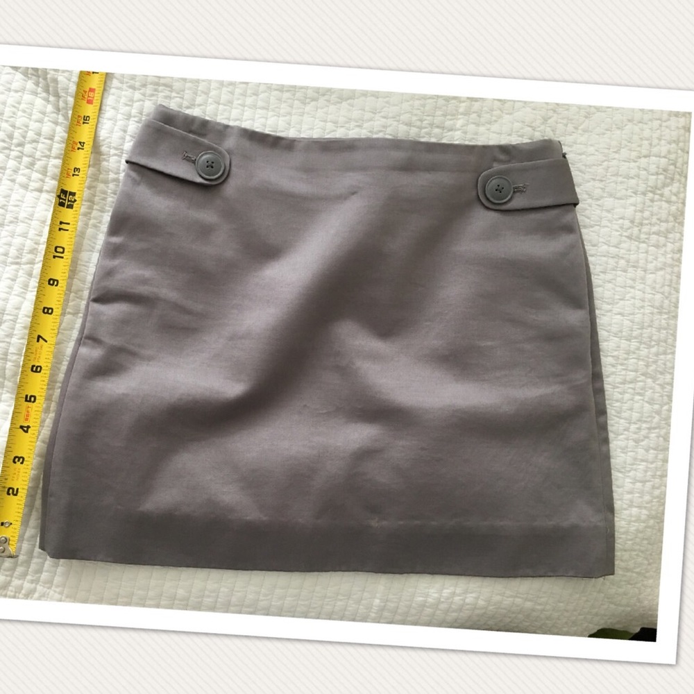 J.Crew Gray Miniskirt with Button Detail