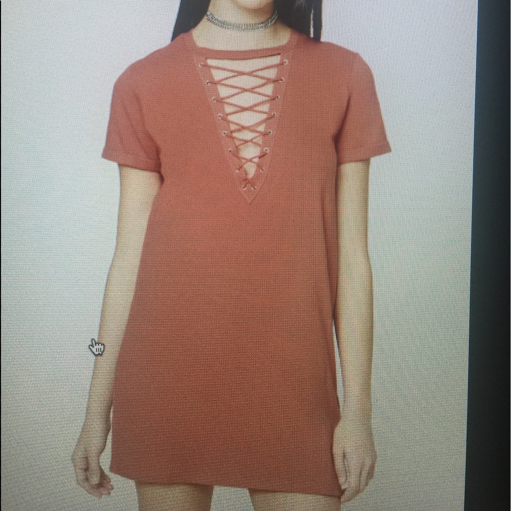 NWOT Forever 21 lace up dress